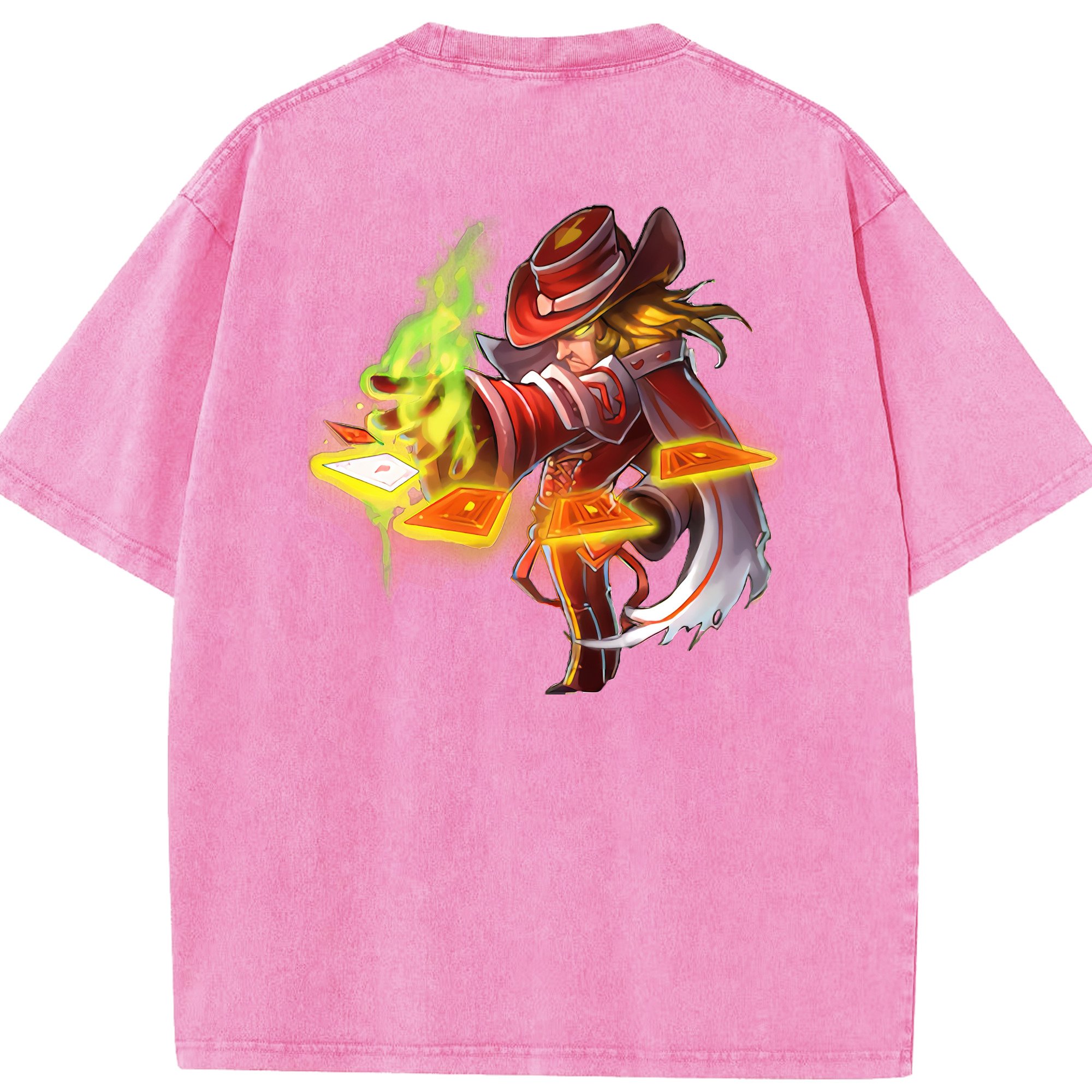 リーグ・オブ・レジェンド League of Legends LOL 綿100% ヴィンテージ風 半袖Tシャツ（背面プリント）